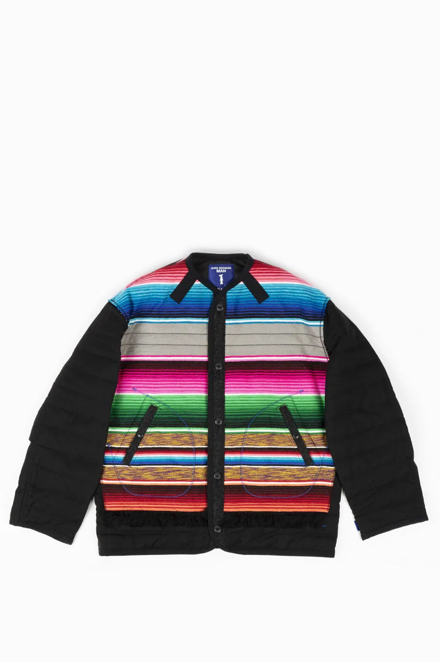 JUNYA WATANABE MAN SERAPE WOOL JACKET BLACK RED GREY GREEN