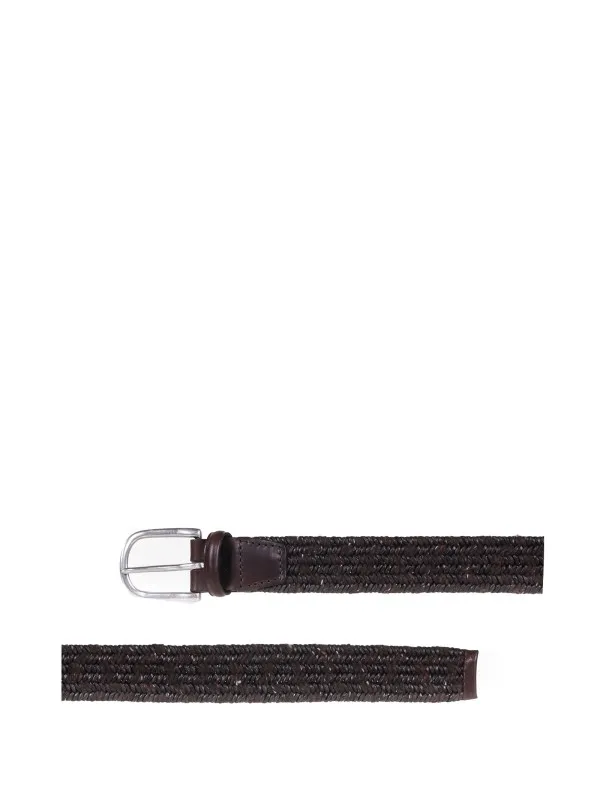 Leather and wool belt