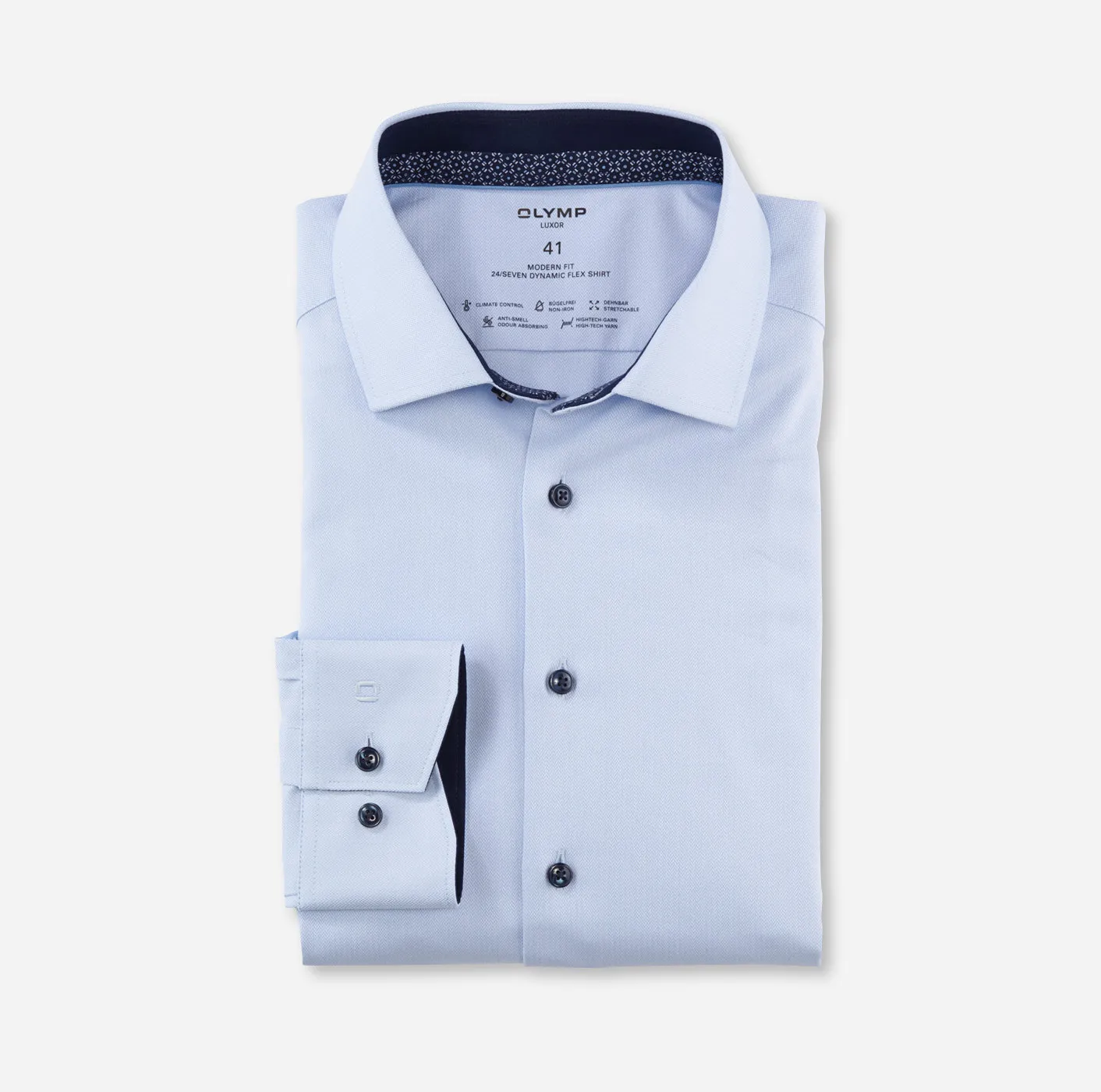 Light blue olymp shirt dynamic flex modern fit