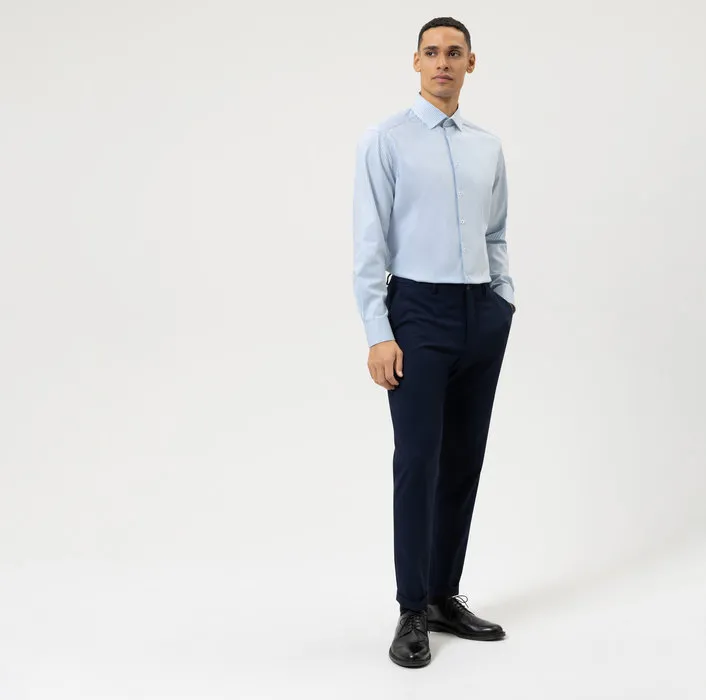 Light blue striped olymp shirt dynamic flex modern fit