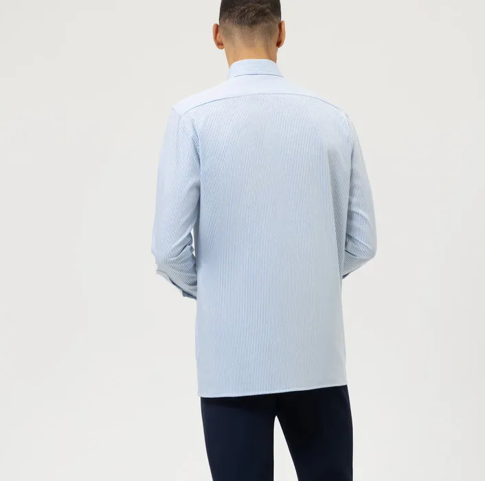 Light blue striped olymp shirt dynamic flex modern fit