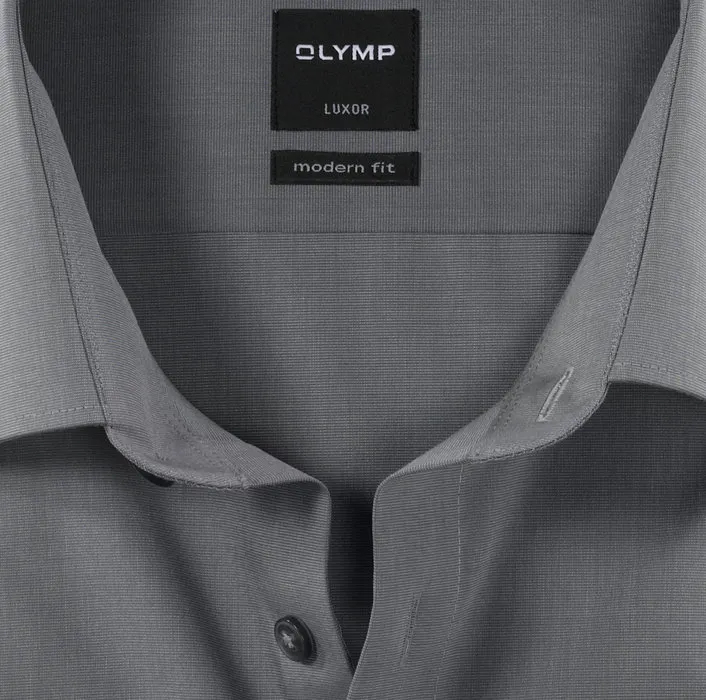 Medium grey shirt olymp cotton easy ironing modern fit