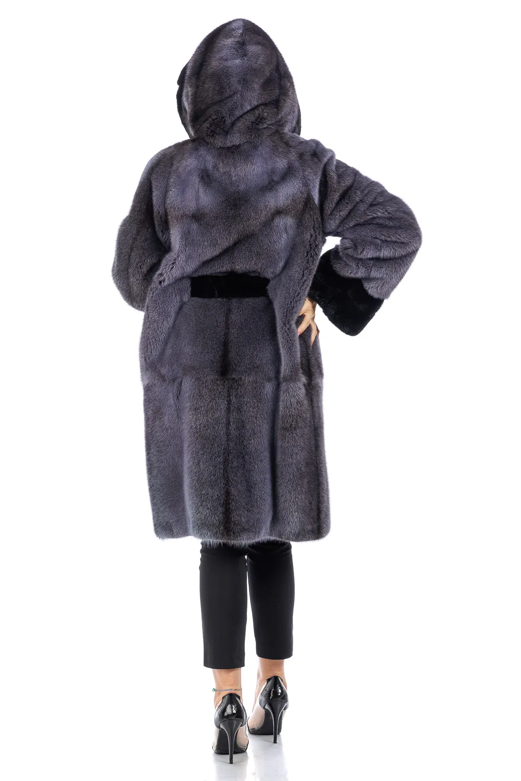 Mink fur coat with blackglama details