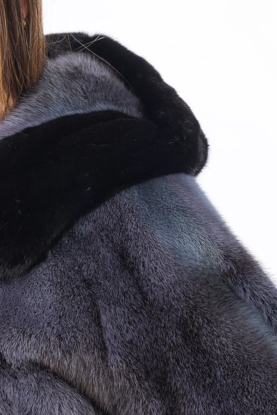 Mink fur coat with blackglama details