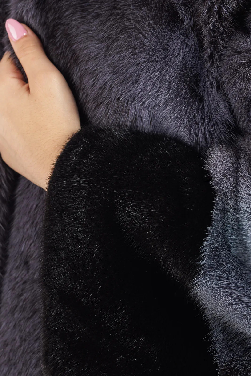 Mink fur coat with blackglama details