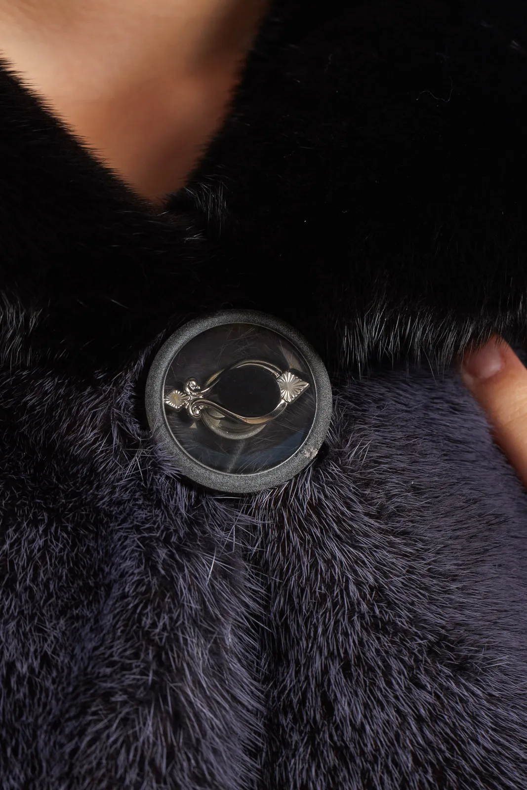 Mink fur coat with blackglama details