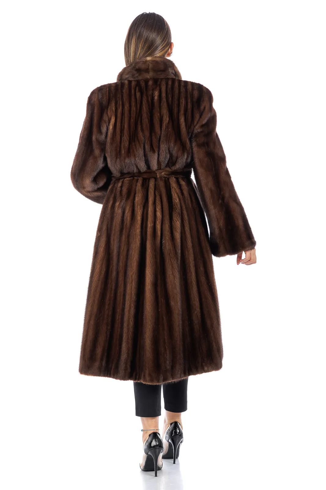 Mink fur demy buff coat