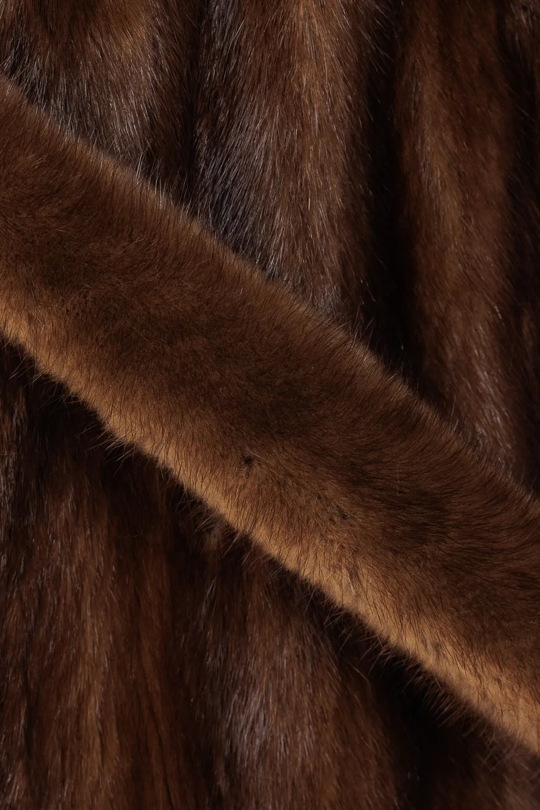 Mink fur demy buff coat