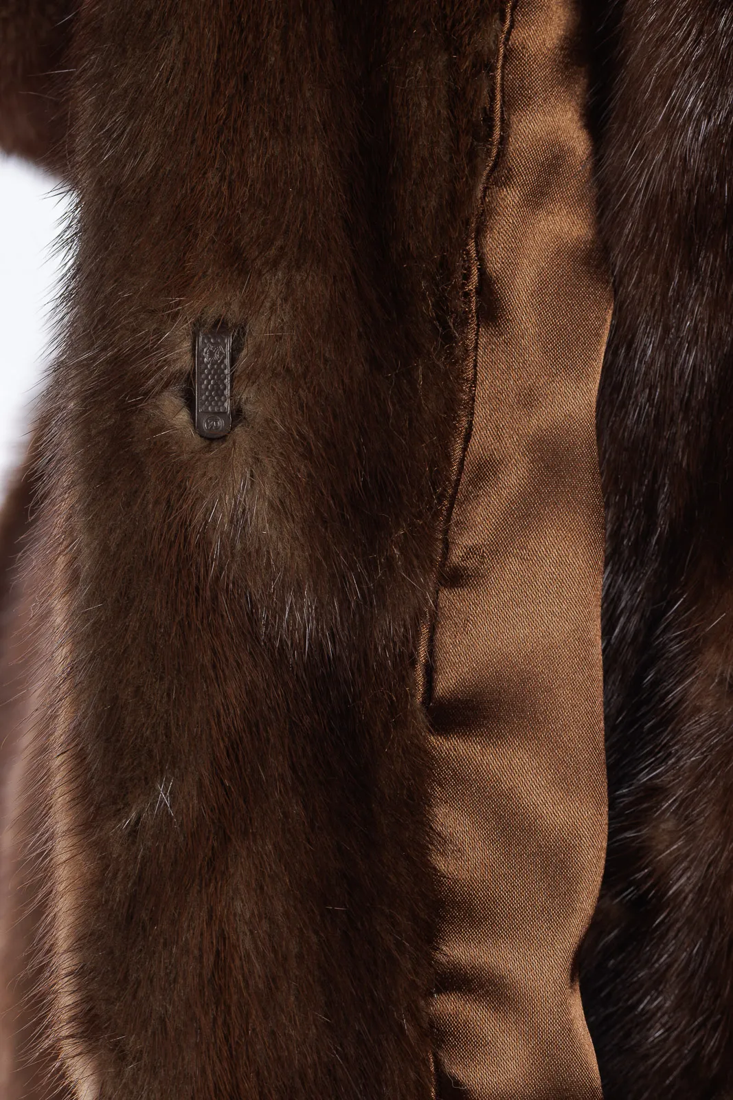 Mink fur demy buff coat