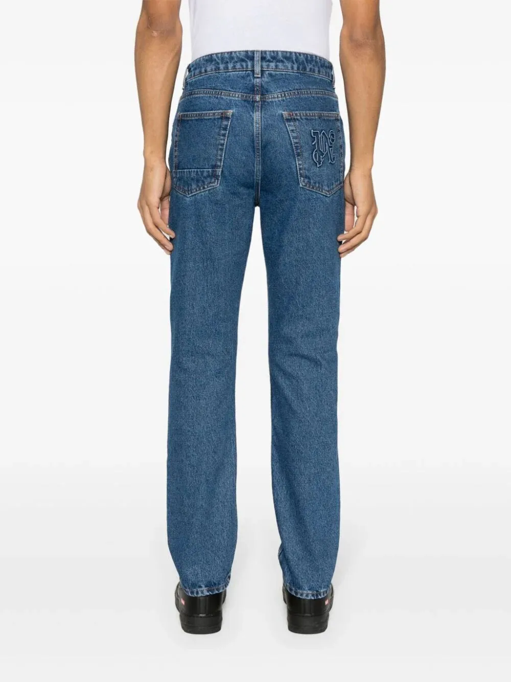 `Monogram` Straight Jeans