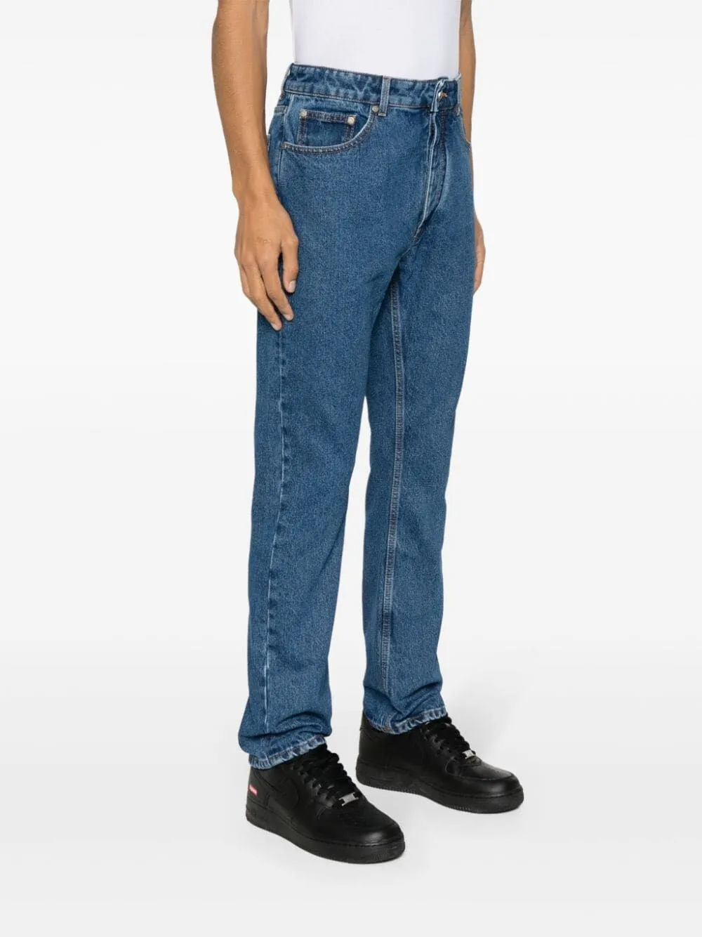 `Monogram` Straight Jeans