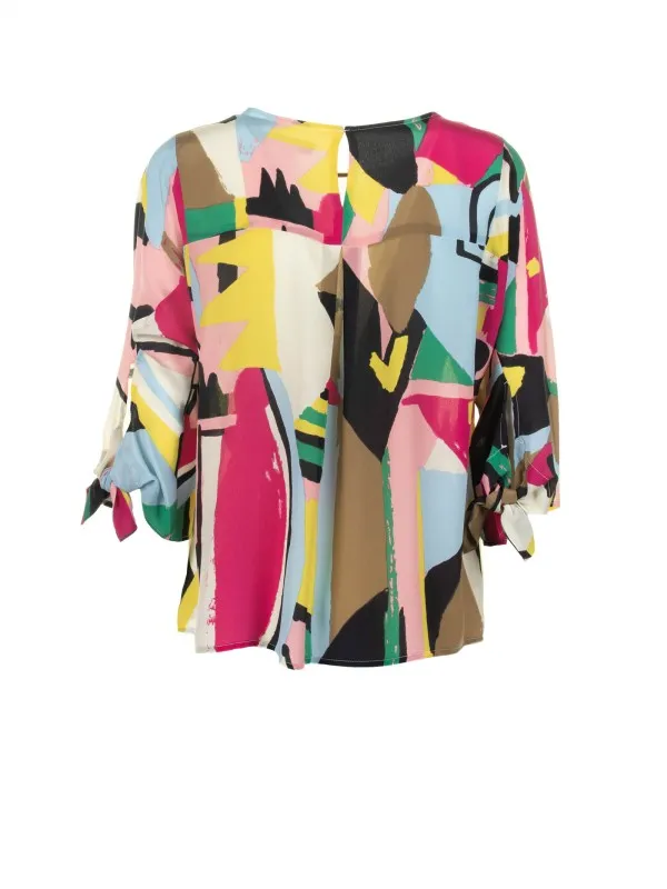 Multicolored silk shirt