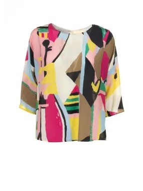 Multicolored silk shirt