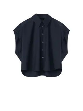 Navy blue cool wool shirt