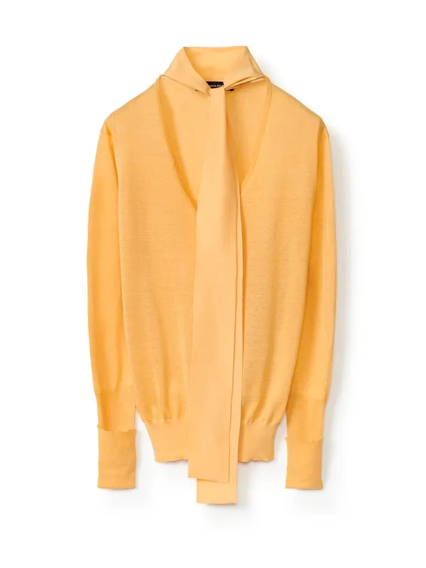 Orange long-sleeved shirt