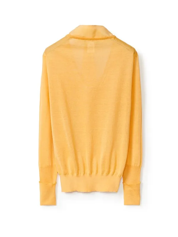 Orange long-sleeved shirt