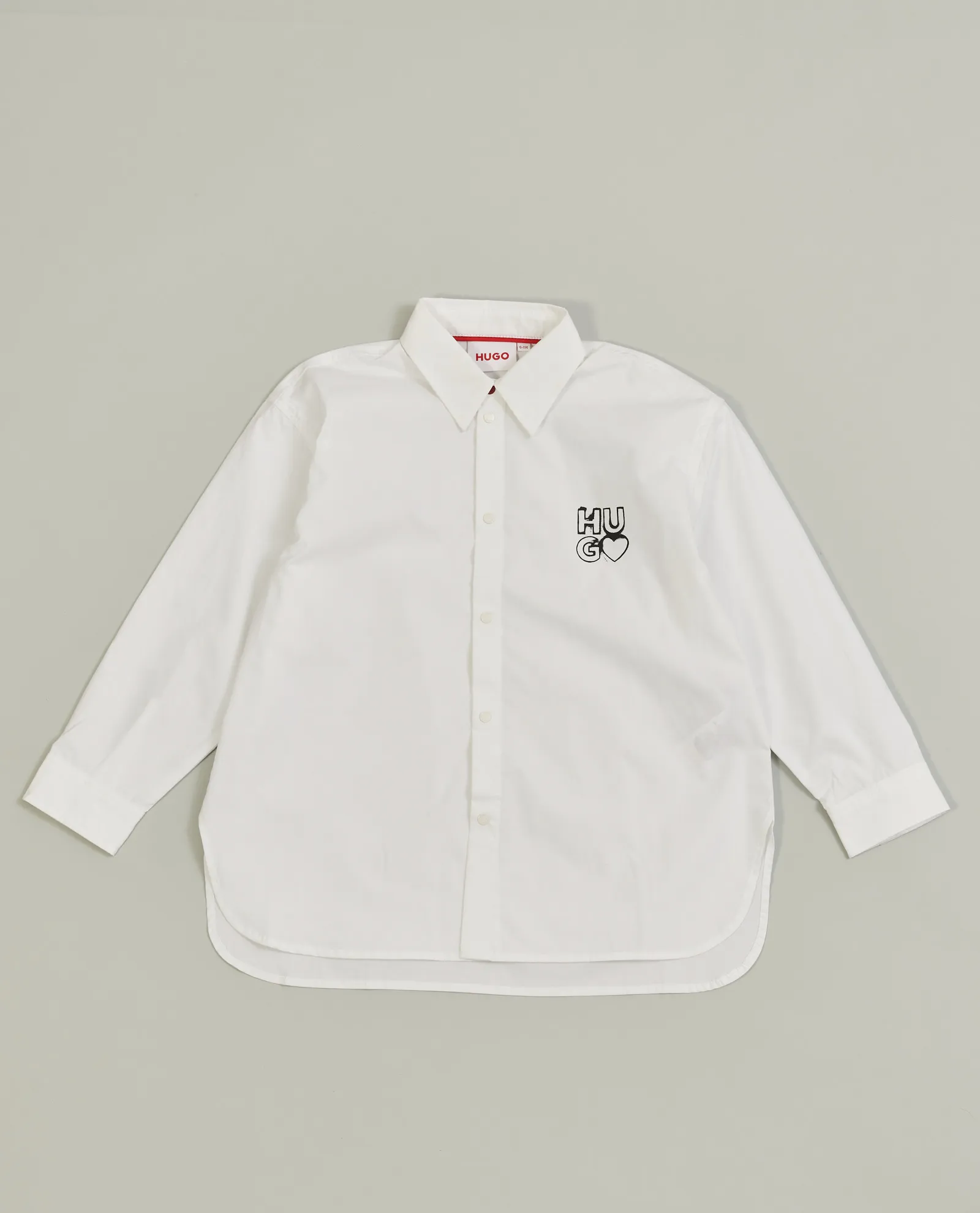 OutletHUGO      Camicia bambina Hugo con logo sul petto