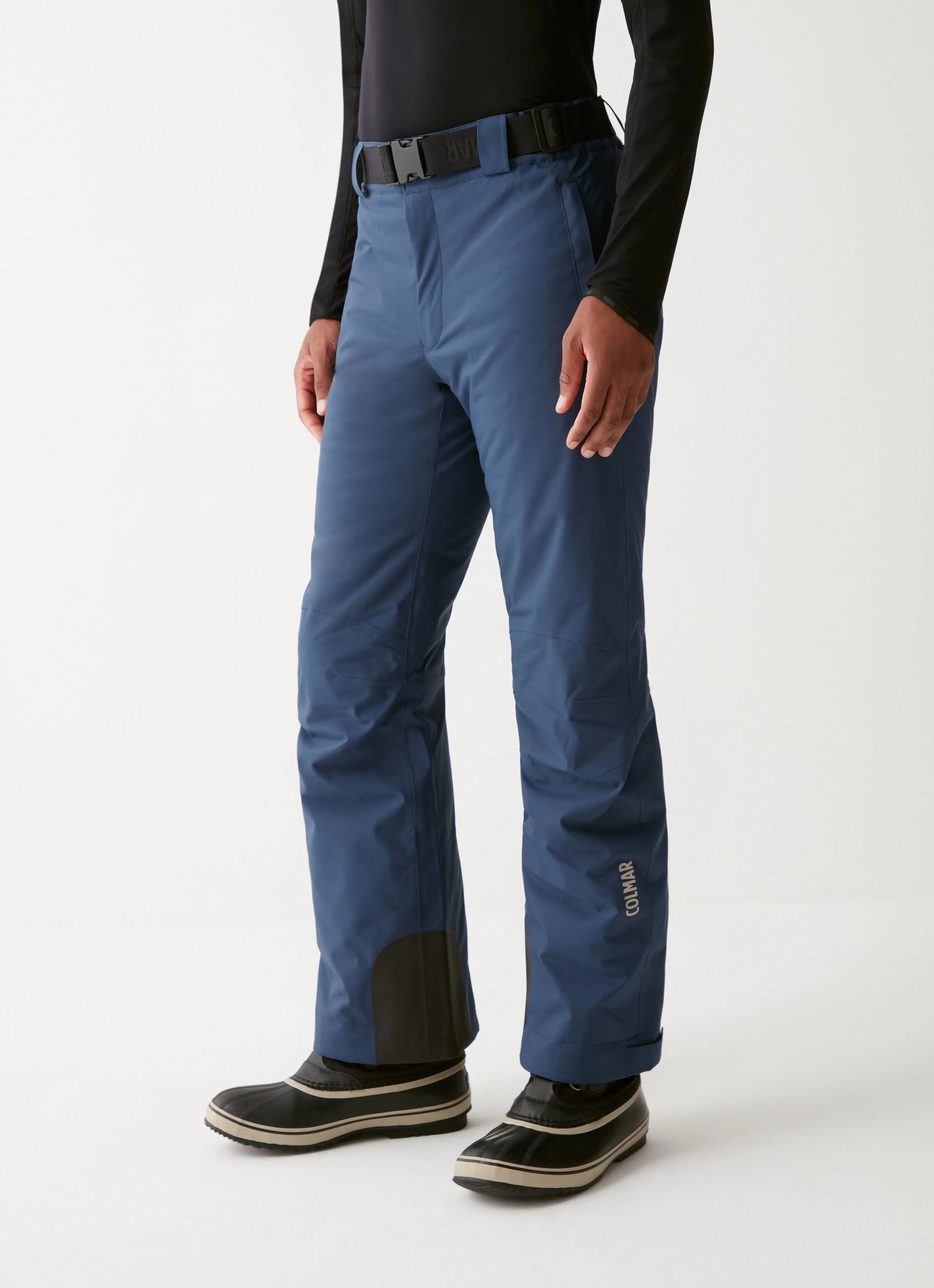 Padded ski pants with belt