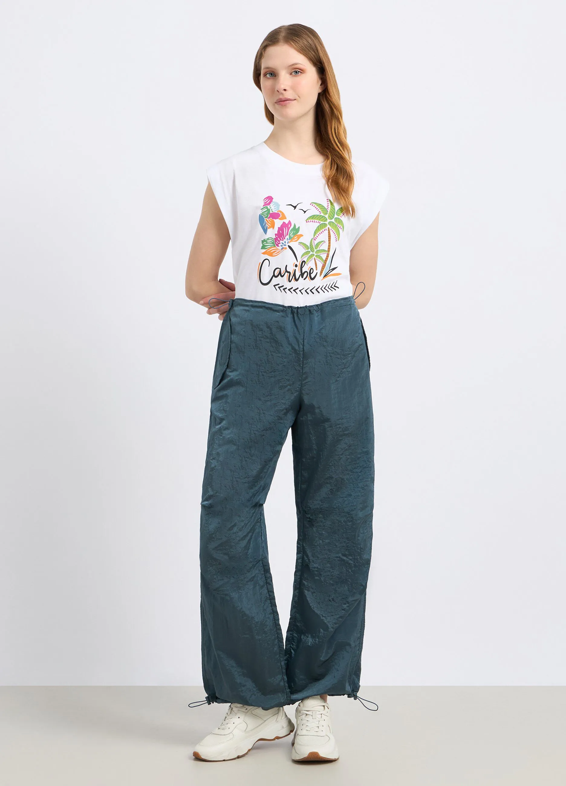 Pantaloni parachute donna