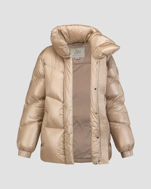 Pikowana kurtka puchowa damska Woolrich Aliquippa Puffer Jacket cfwwou0925frut3085-7125