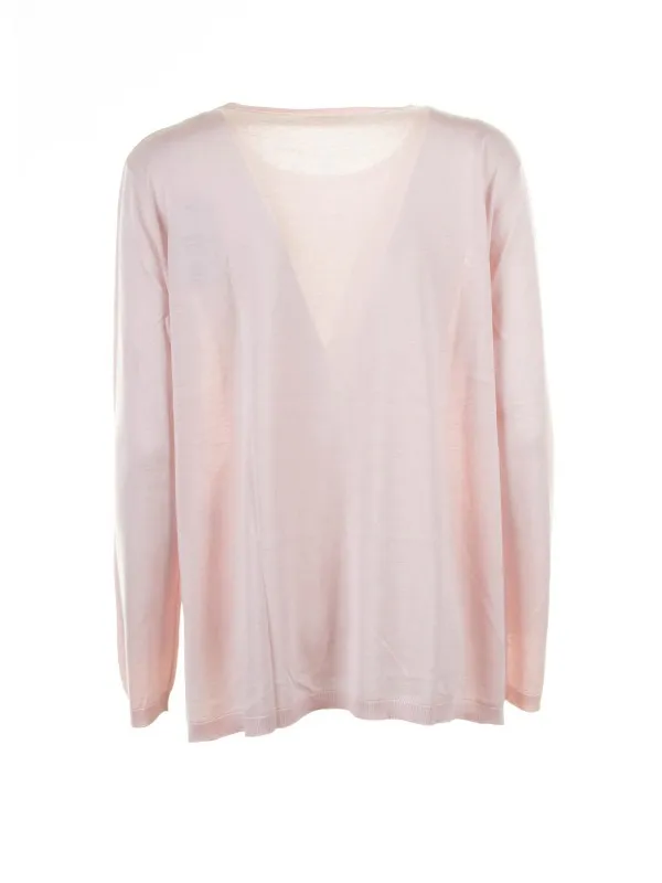 Pink long-sleeved silk shirt