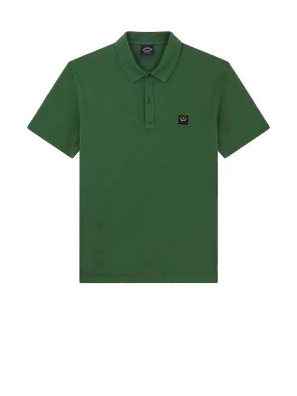 Polo shirt in dyed piqué cotton