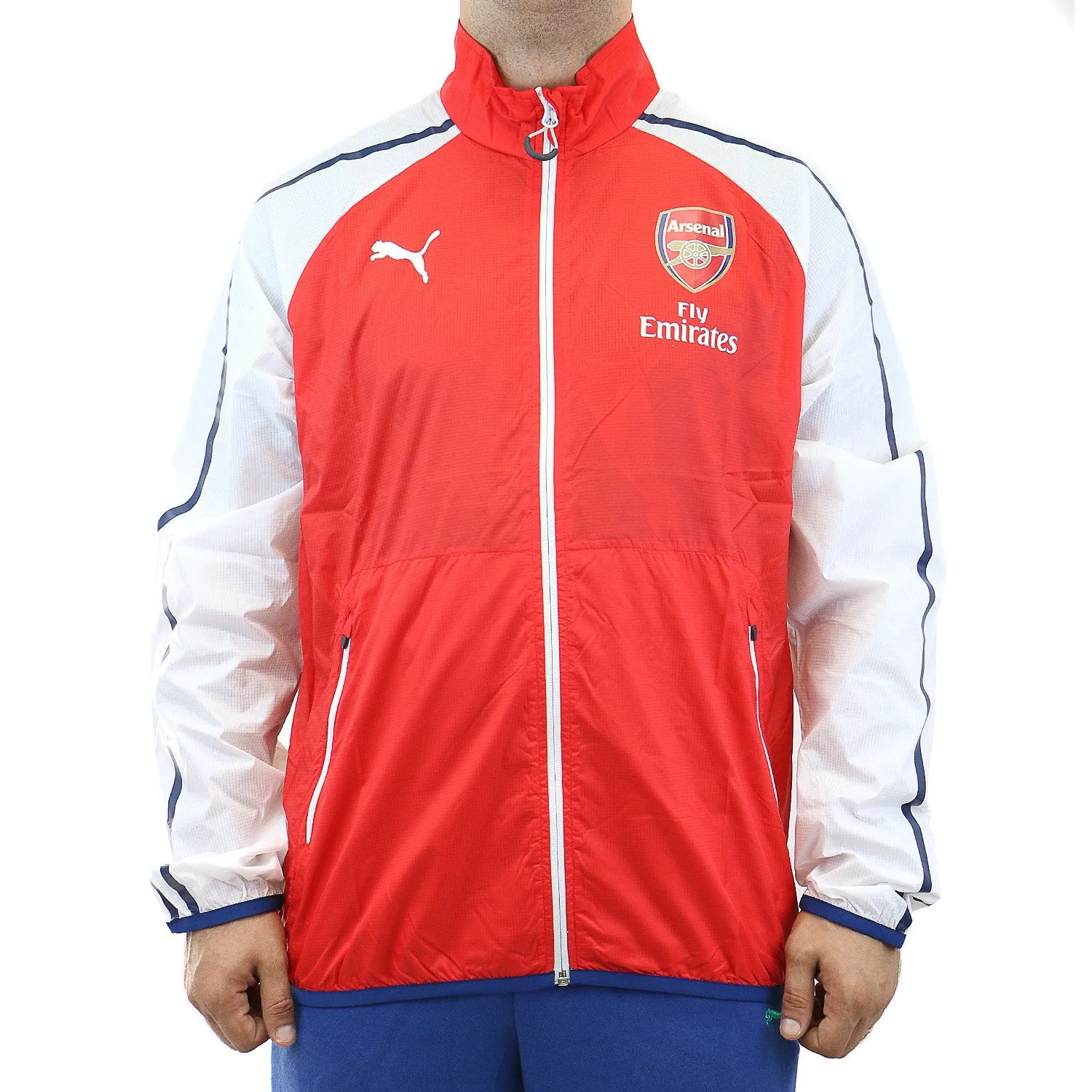 Puma AFC Anthem Soccer Replica Arsenal Jacket - Estate Blue/Empire Yellow/White - Mens