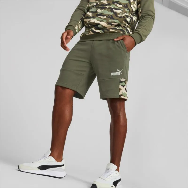 PUMA ESSENTIALS BLOCK CAMO SHORTS