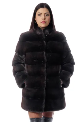 Scanbrown mink fur coat