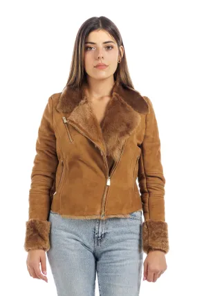 Sheepskin shaved coat nail