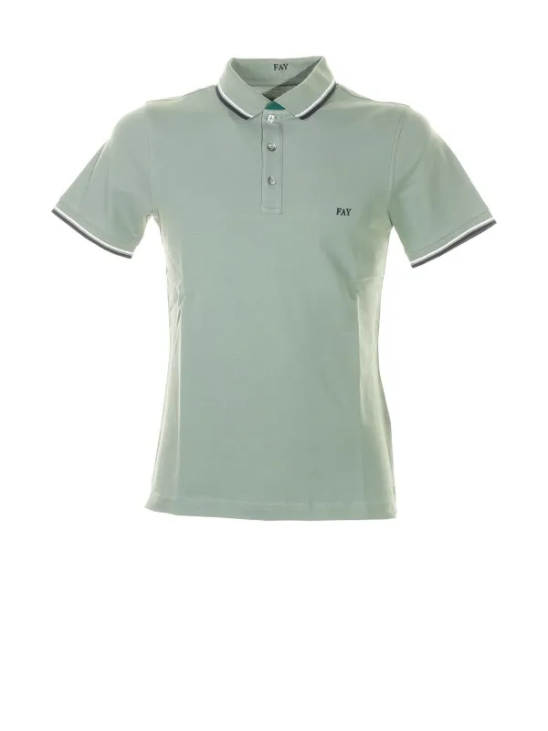 Short-sleeved polo shirt with logo