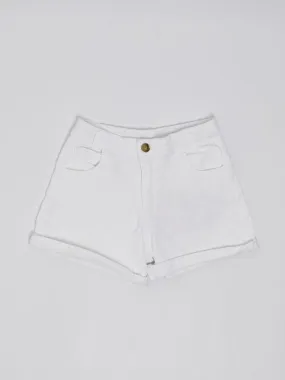 Shorts bambina Liu jo in cotone stretch Bianco