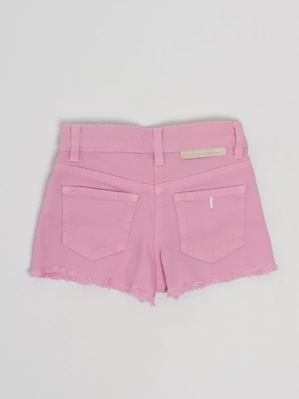 Shorts bambina Stella McCartney in cotone stretch Rosa