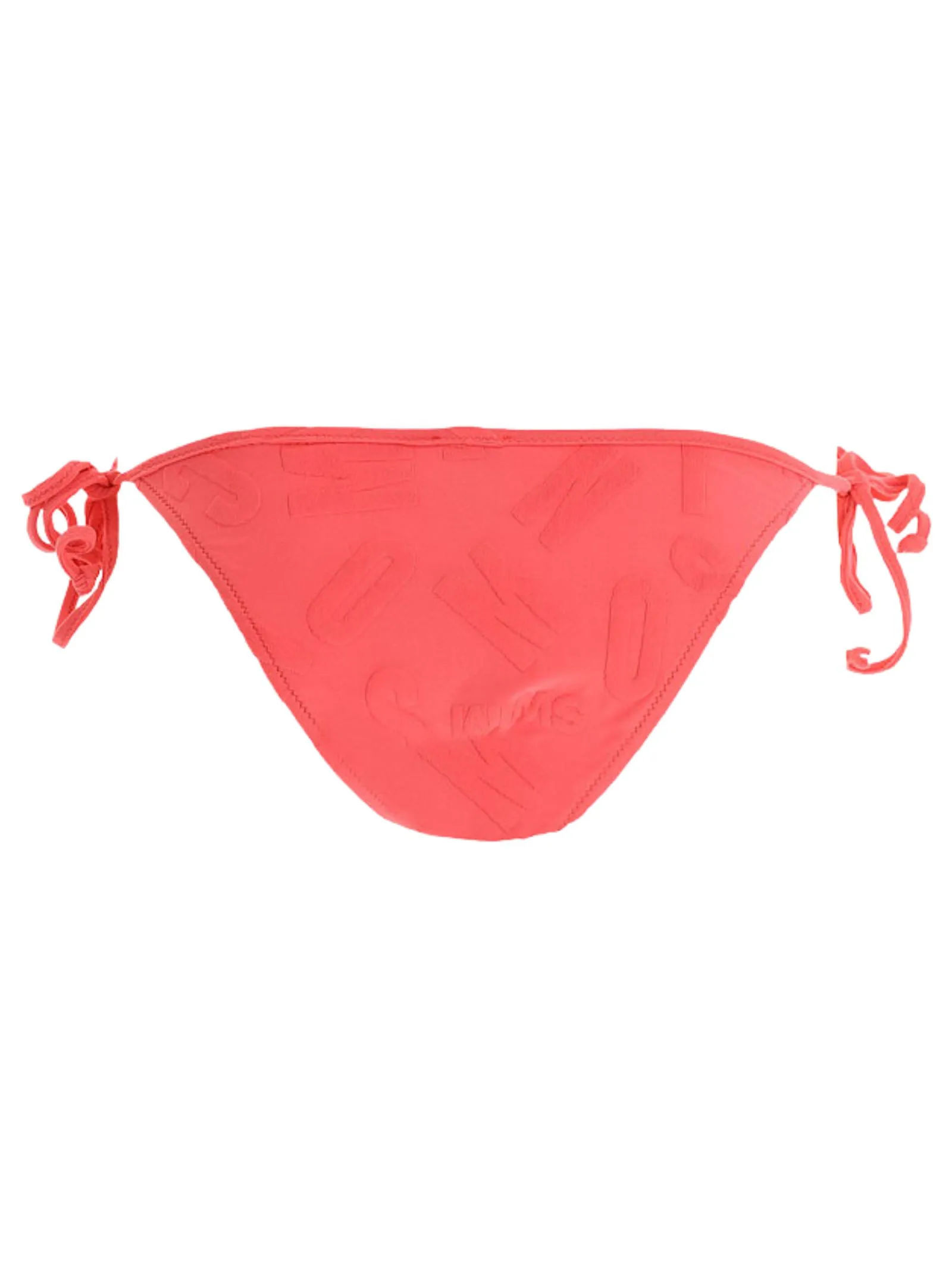 Slip bikini con logo goffrato