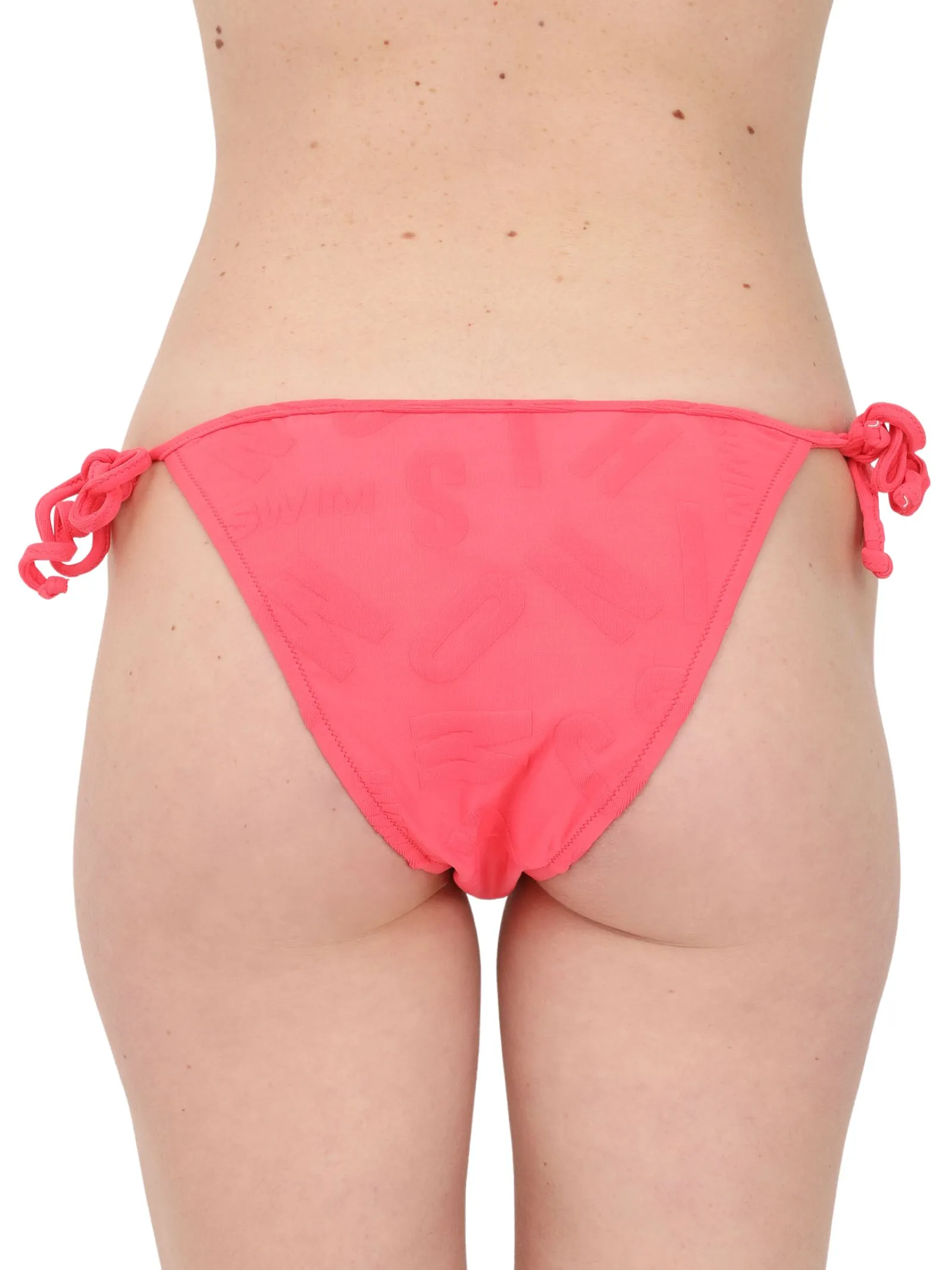 Slip bikini con logo goffrato