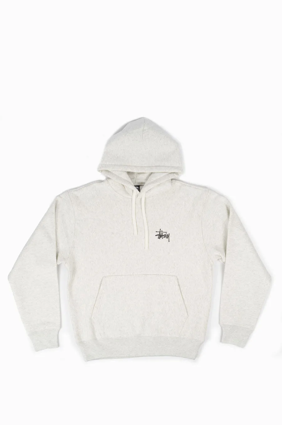 STUSSY BASIC HOODIE '22 ASH HEATHER