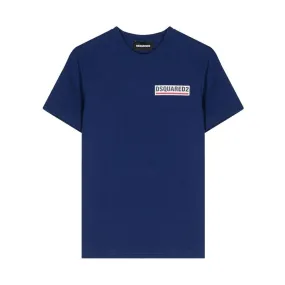  T-SHIRT DSQUARED. BLU 