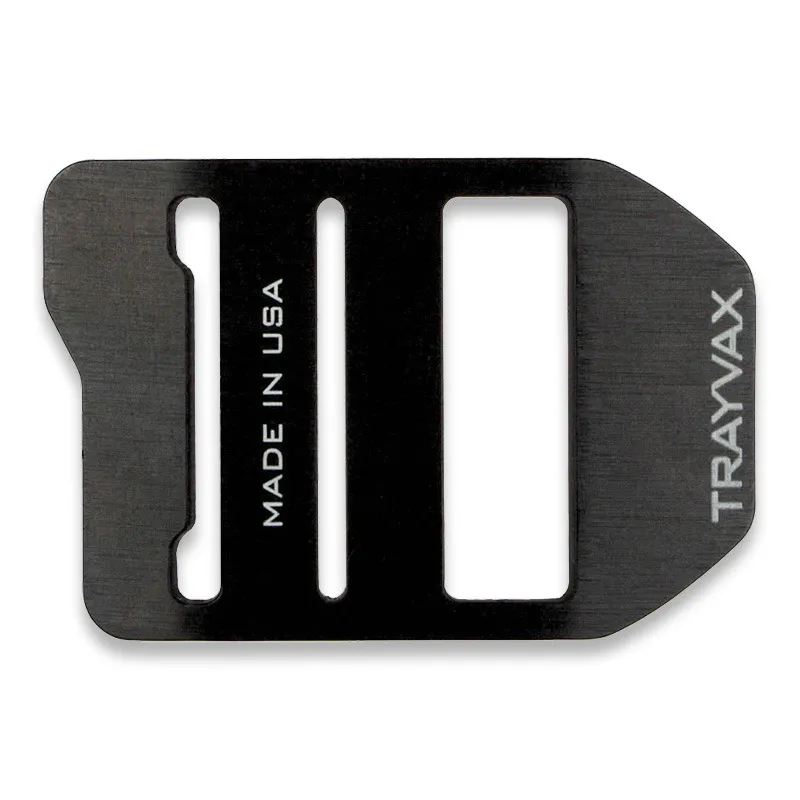 Trayvax Cinch Belt Buckle Aluminum, nero