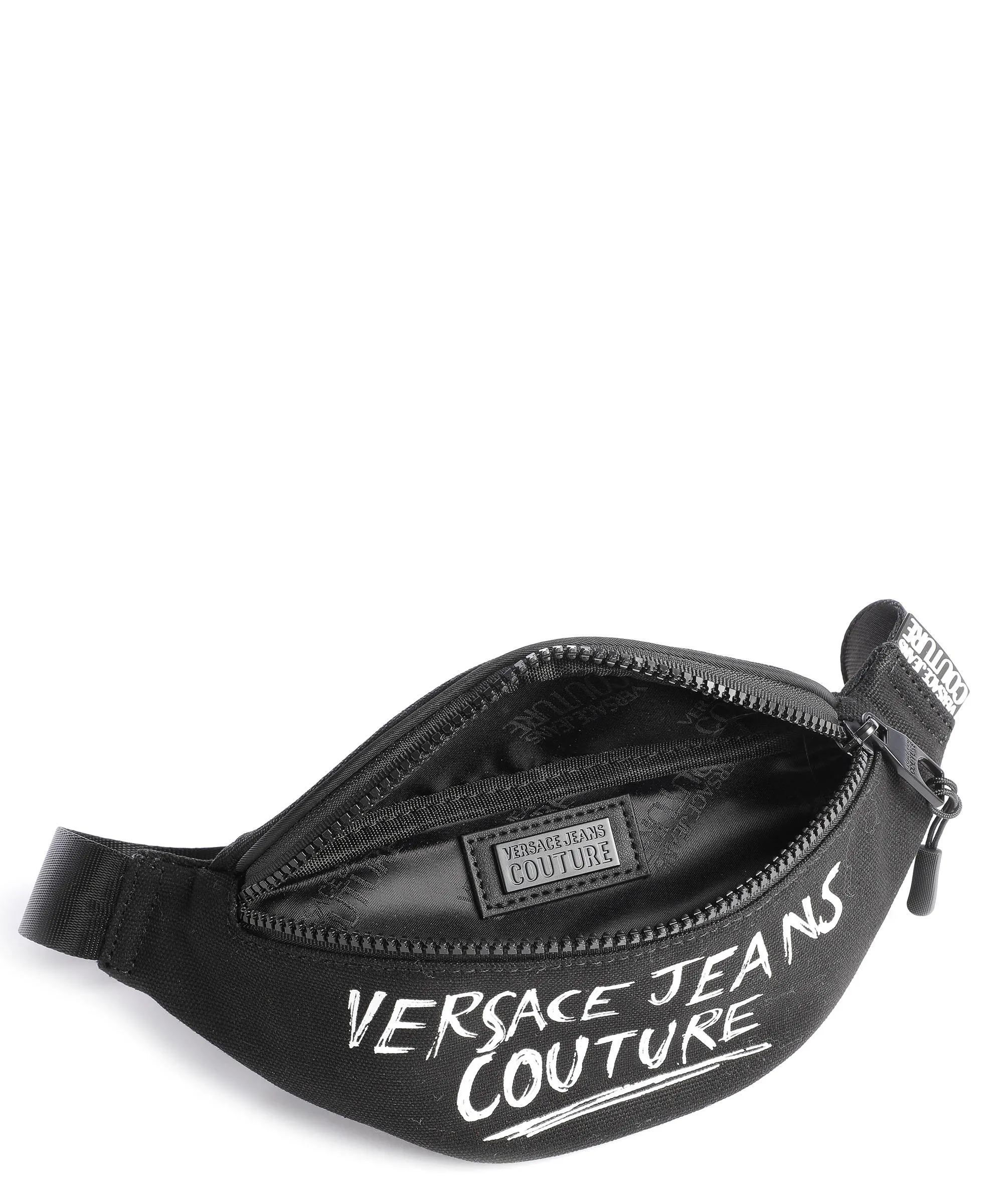  Versace Jeans Couture Handwritten Logo Marsupio cotone nero  