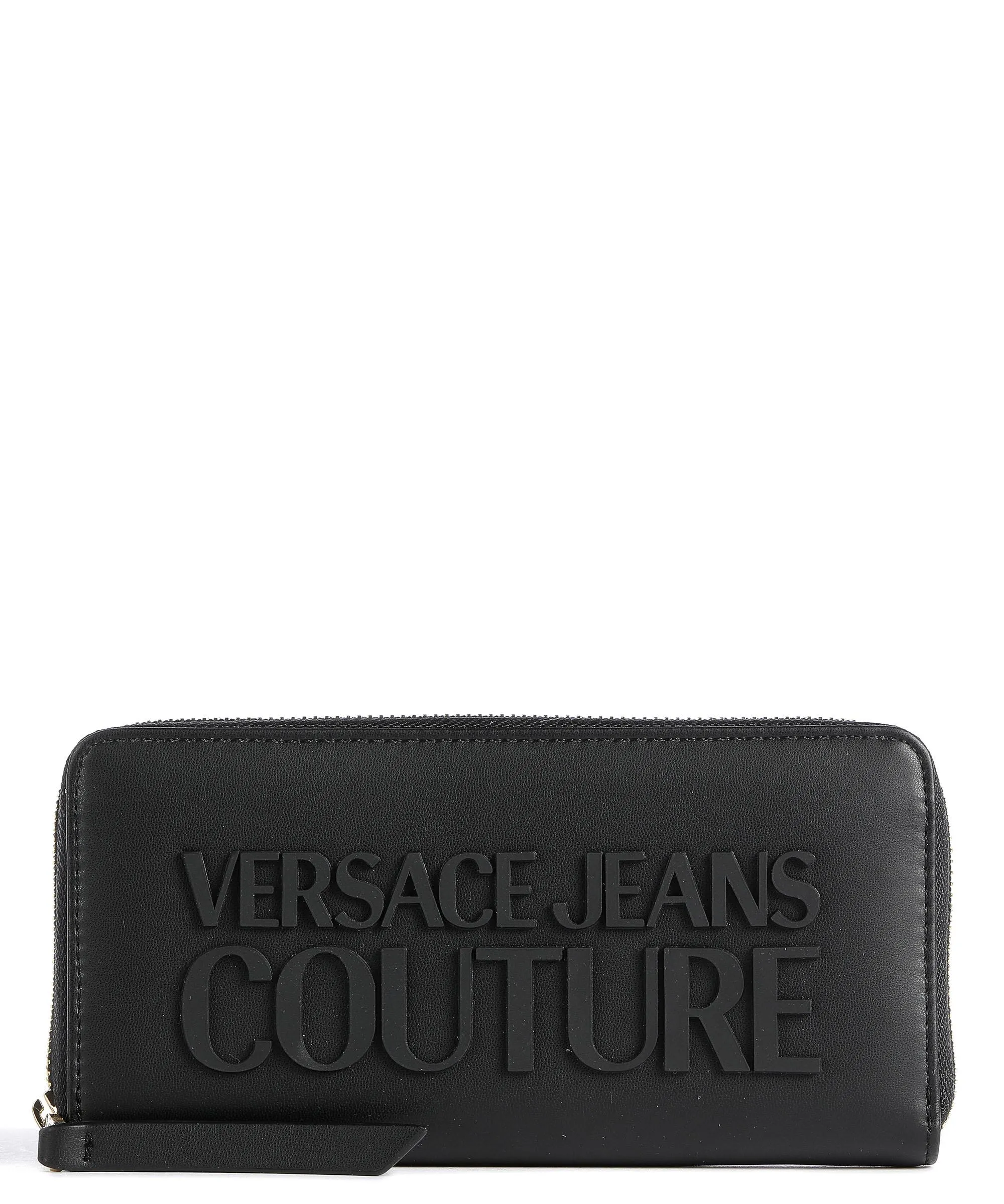  Versace Jeans Couture Institutional Logo Portafoglio pelle sintetica nero  