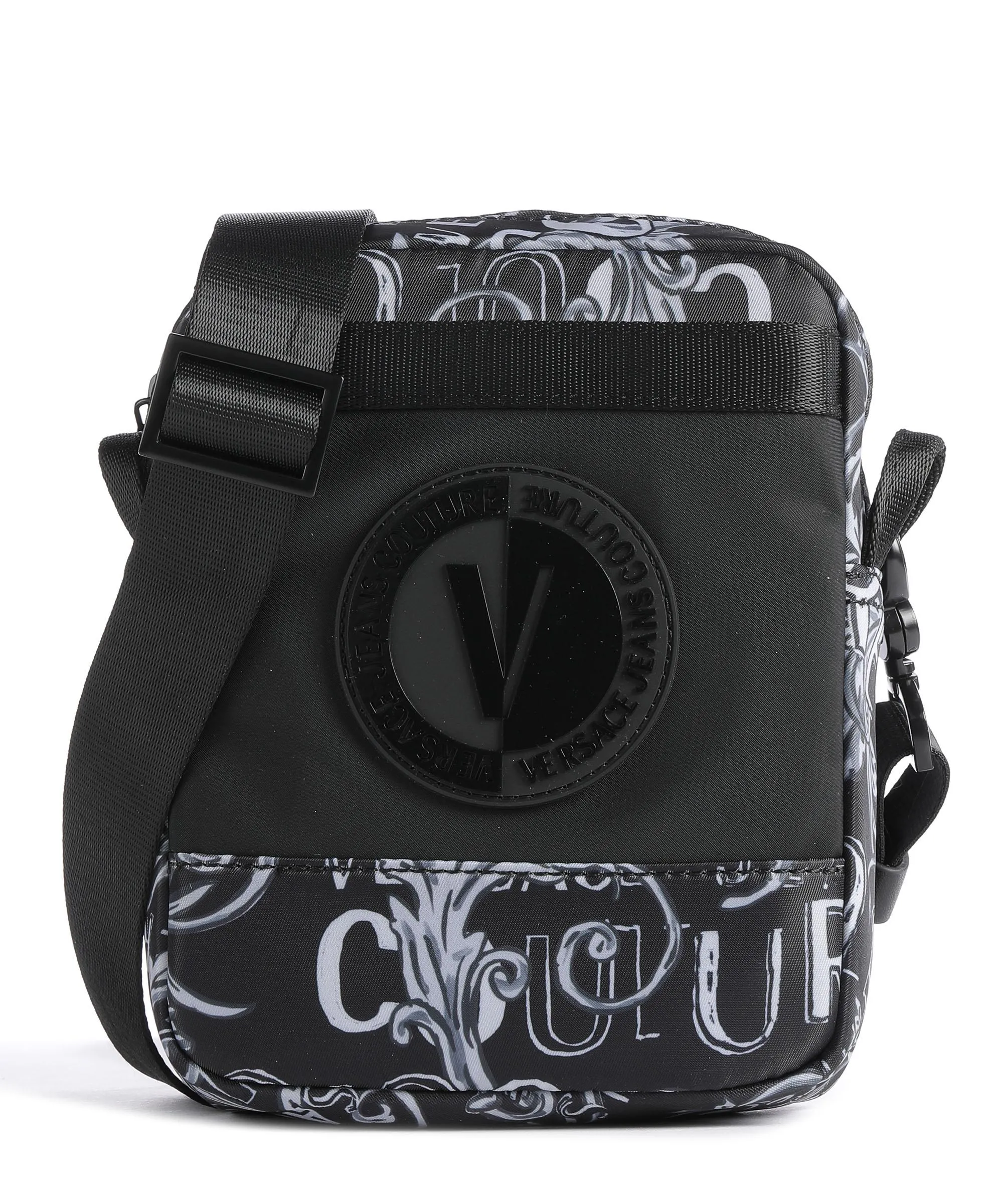  Versace Jeans Couture Logo Couture Borsa a tracolla nylon nero/grigio  