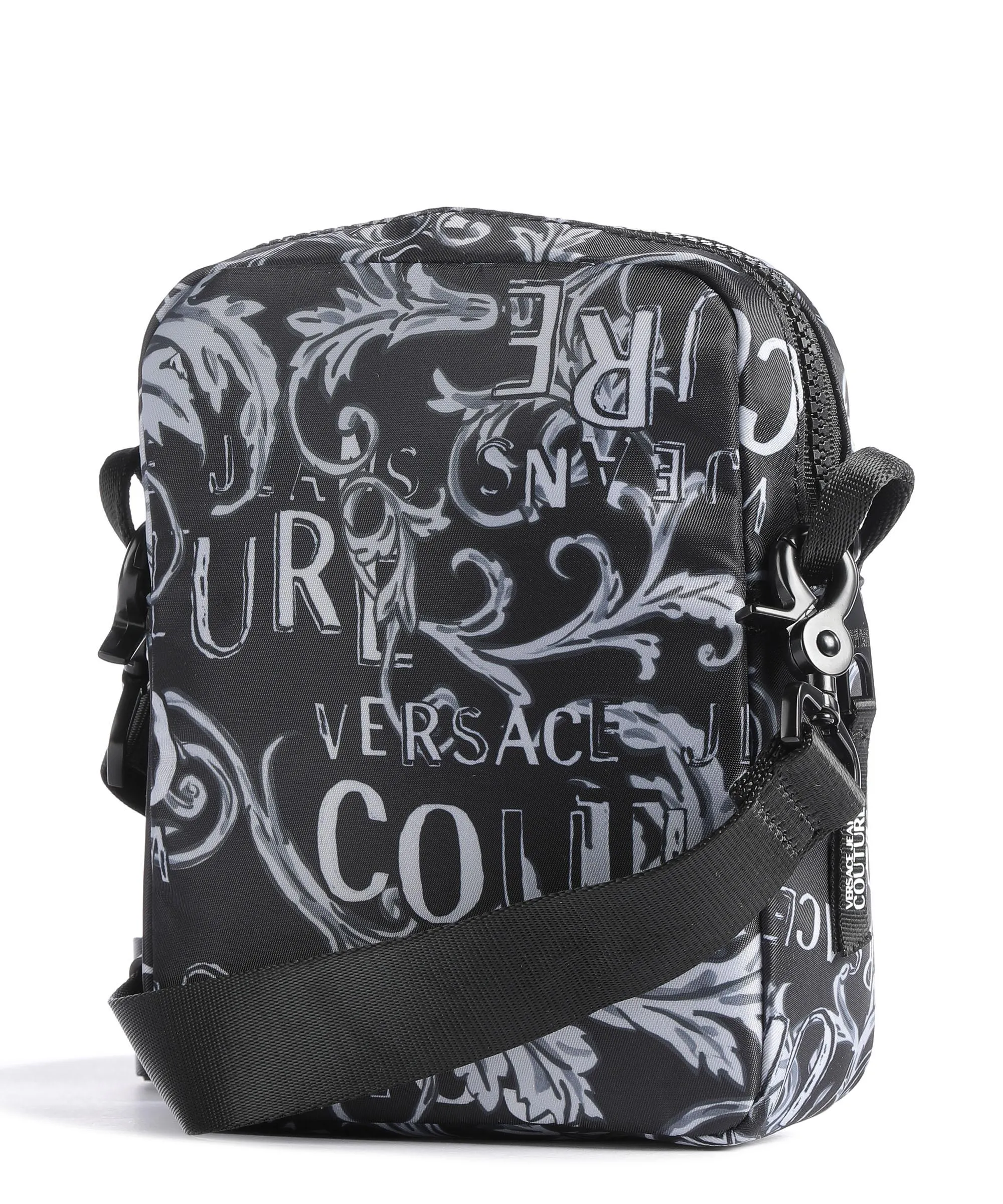  Versace Jeans Couture Logo Couture Borsa a tracolla nylon nero/grigio  