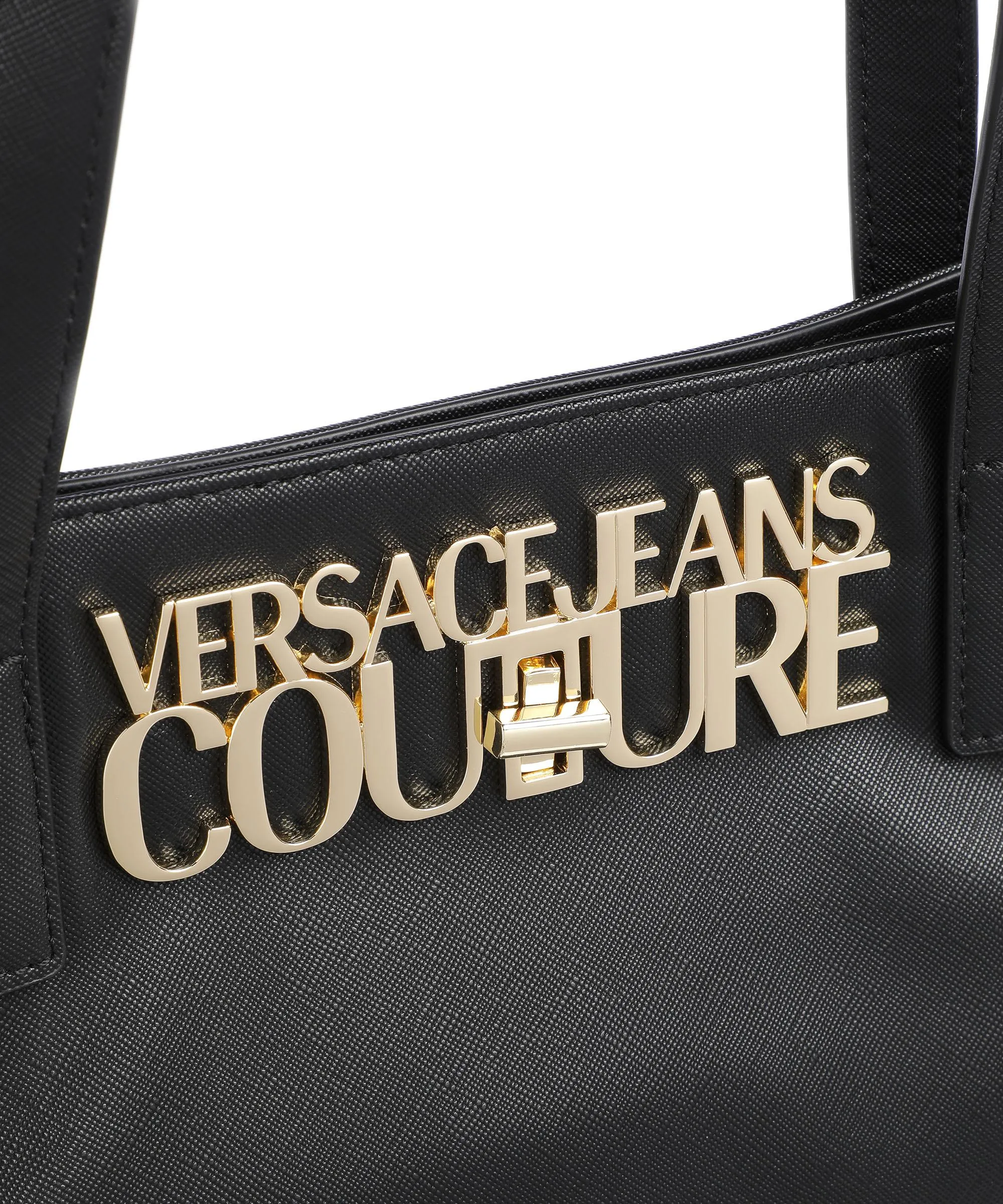  Versace Jeans Couture Logo Lock Borsa shopper pelle sintetica nero  