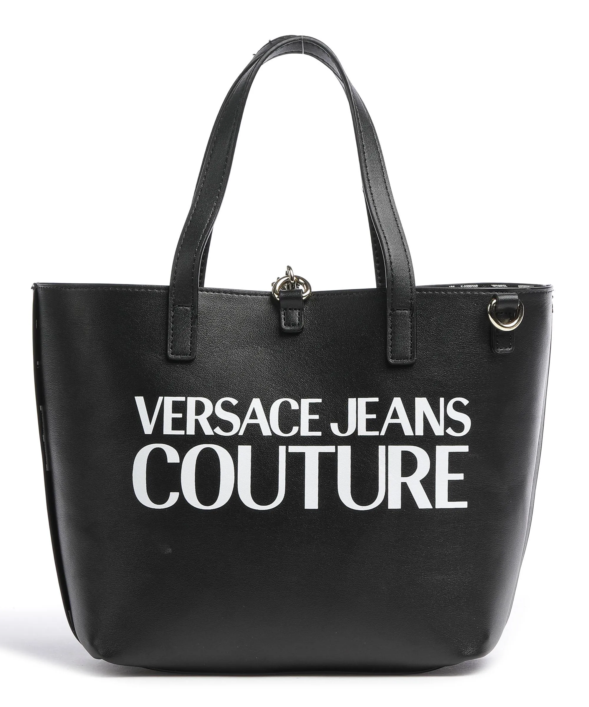  Versace Jeans Couture Reversible Shopper Borsa a mano pelle sintetica nero  