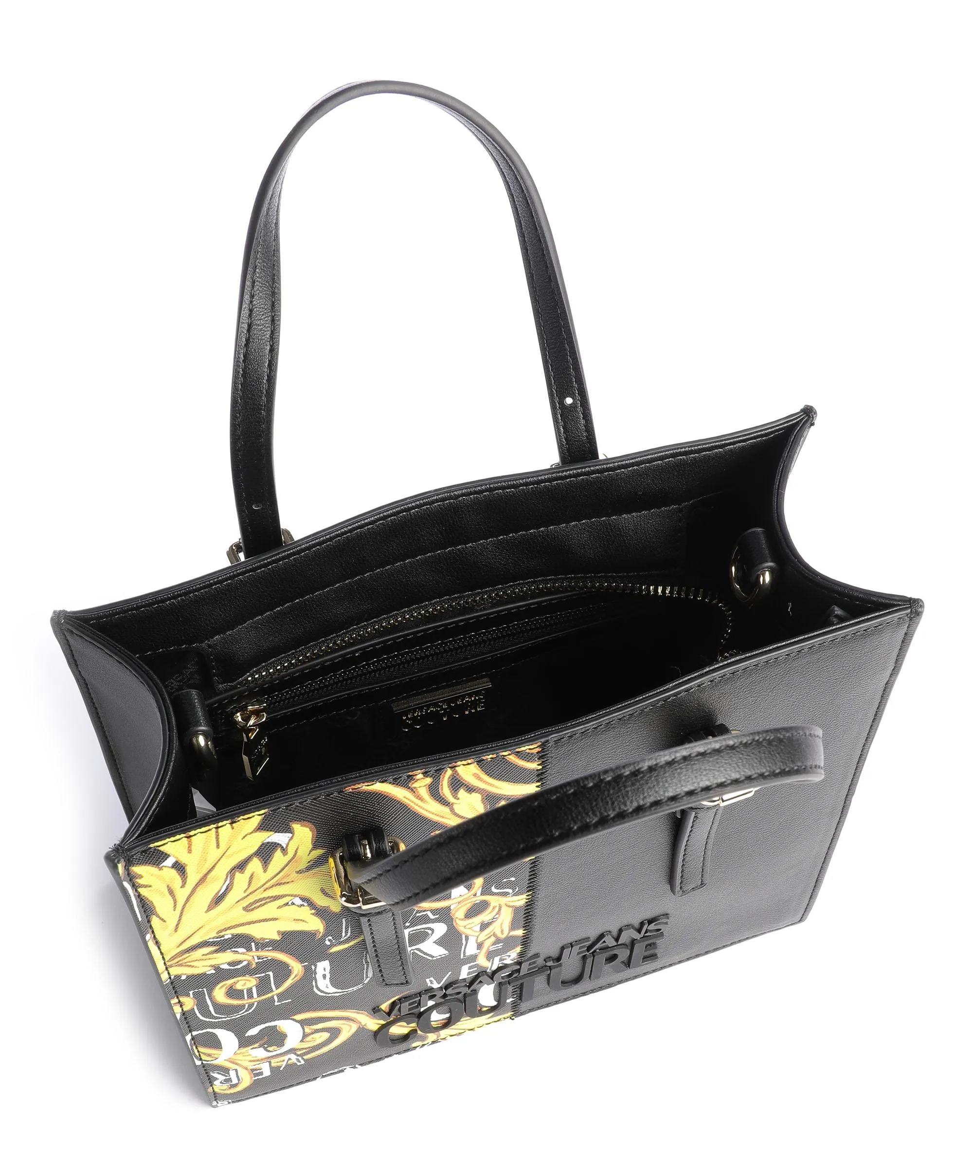  Versace Jeans Couture Rock Cut Borsa a mano pelle sintetica nero  