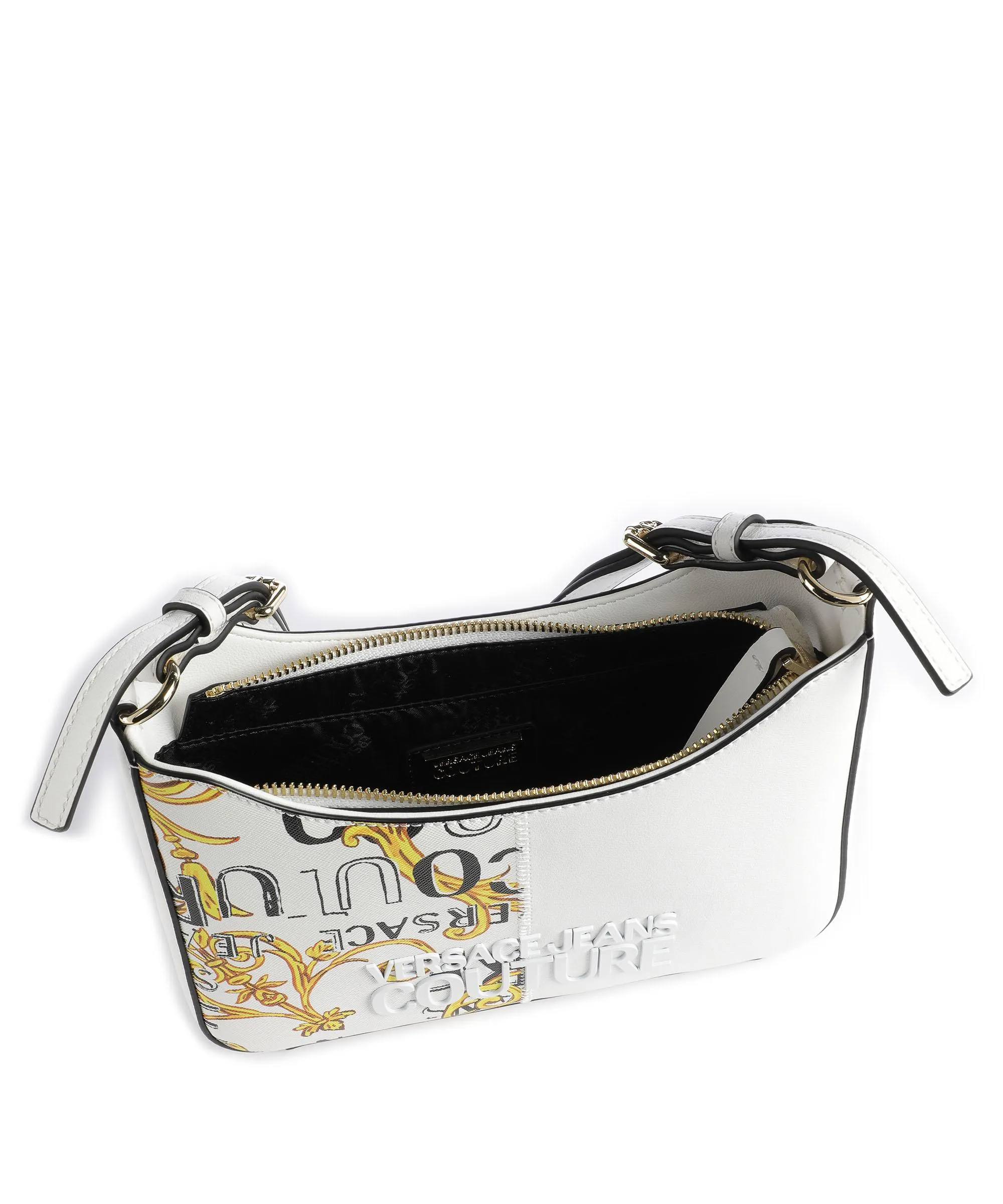  Versace Jeans Couture Rock Cut Borsa a spalla pelle sintetica bianco  