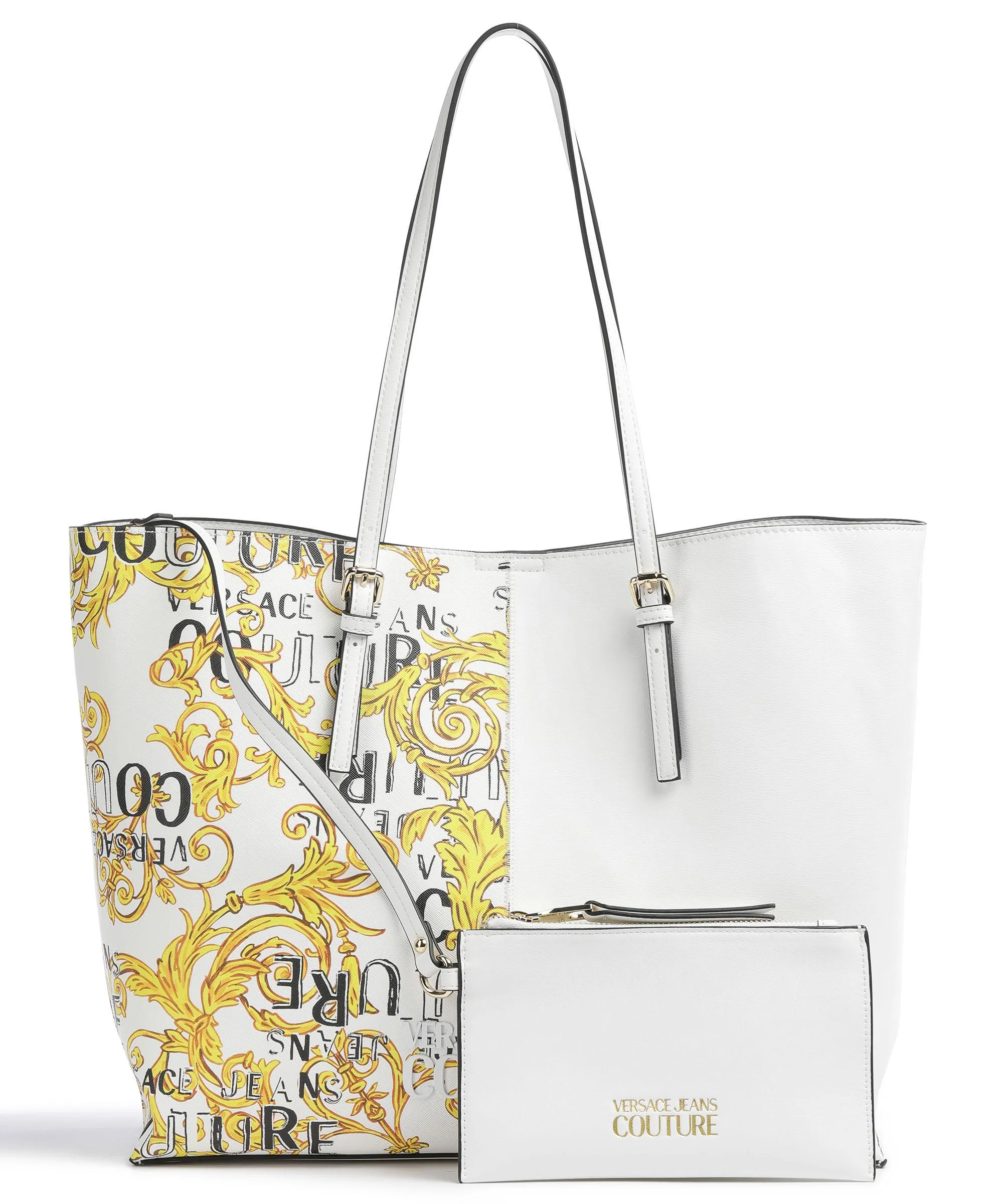  Versace Jeans Couture Rock Cut Borsa shopper pelle sintetica bianco  