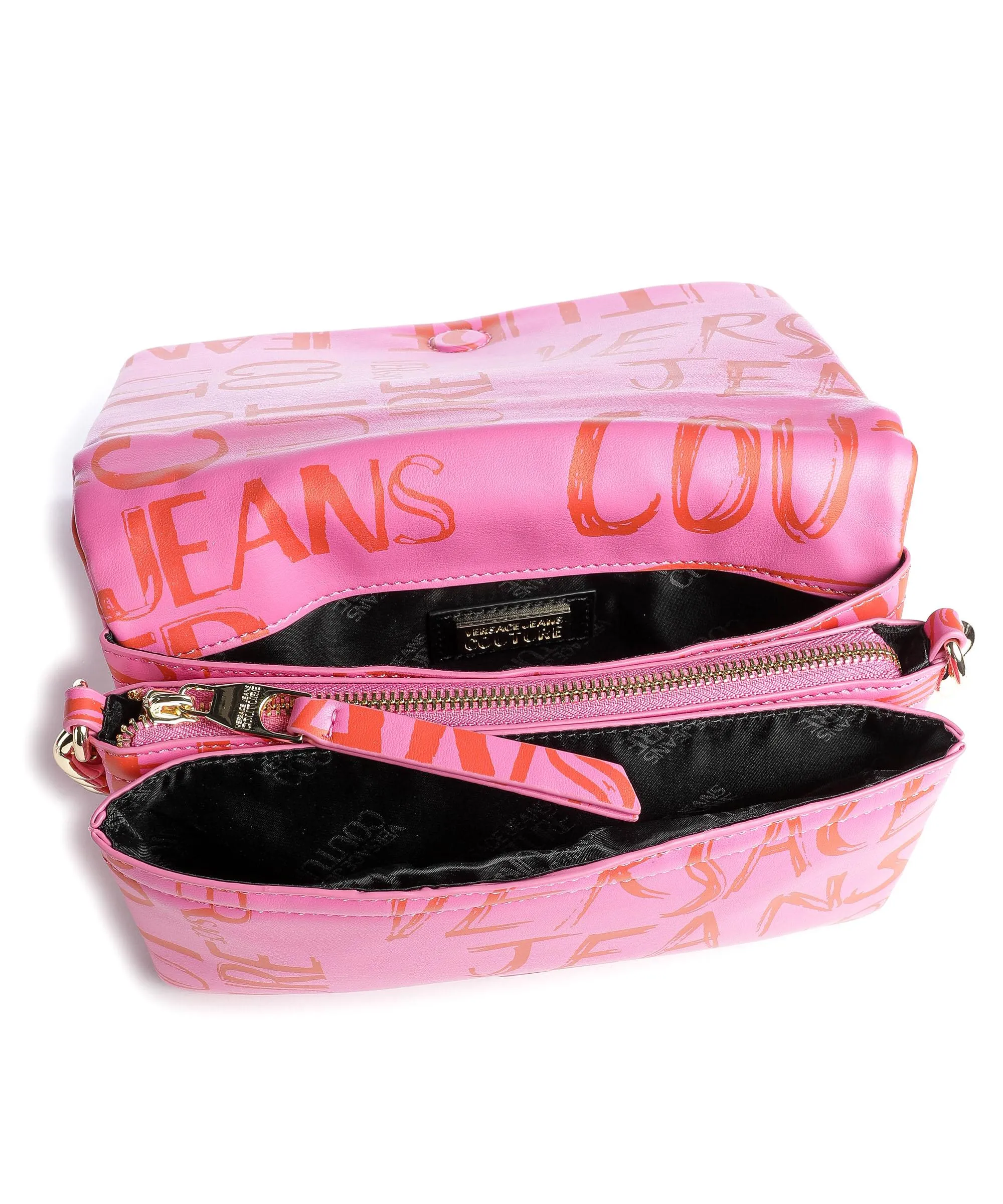  Versace Jeans Couture Soft Allover Logo Borsa a spalla pelle sintetica pink  