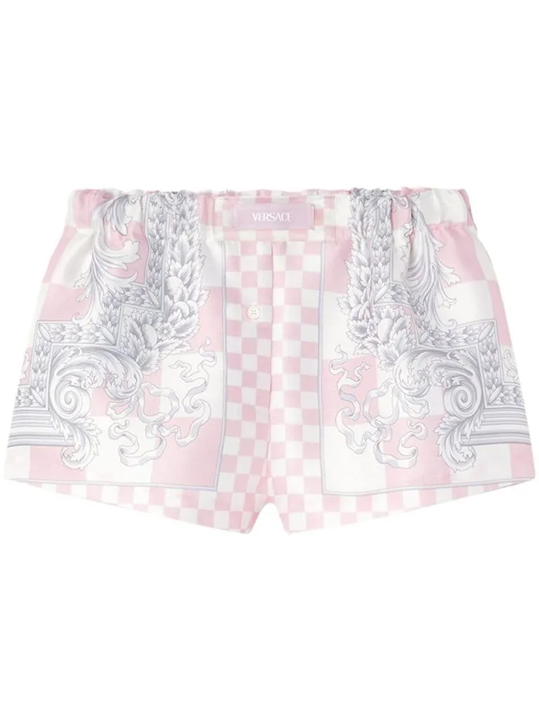 versace Shorts stampa scacchi