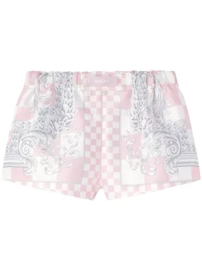 versace Shorts stampa scacchi